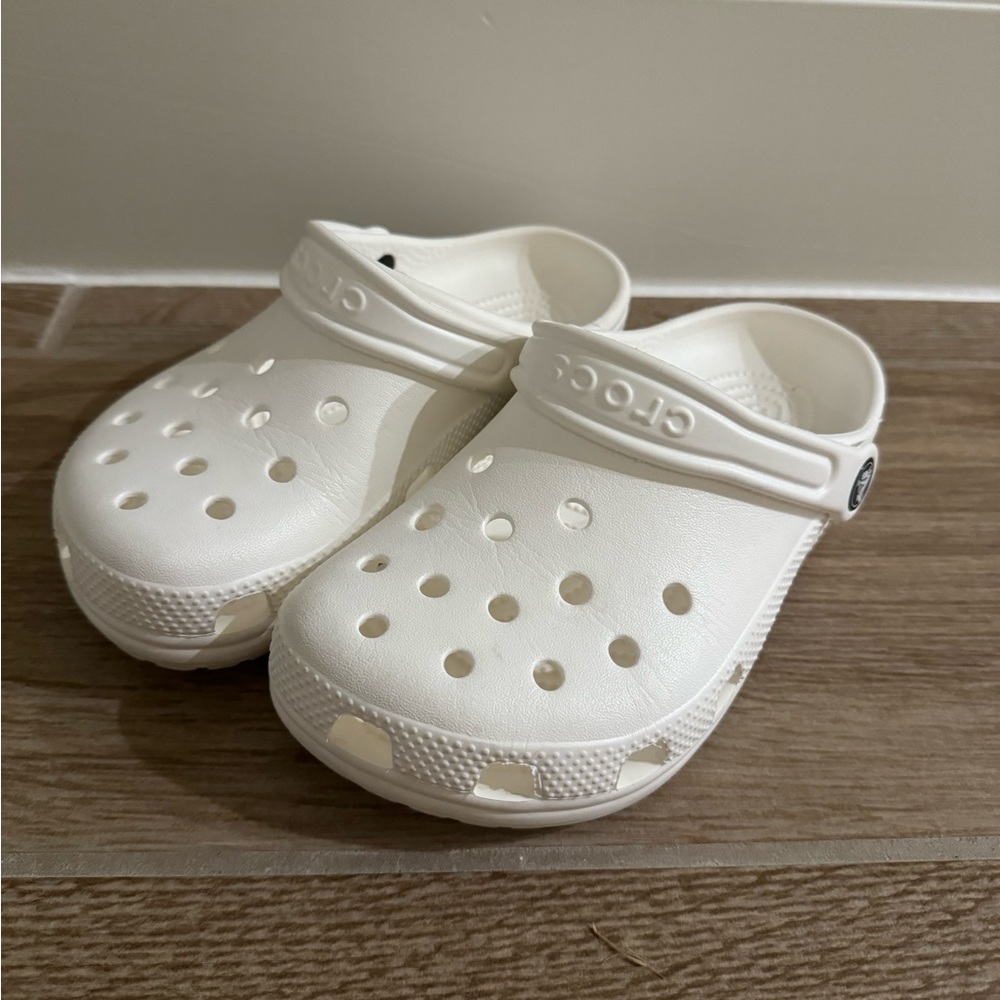 Size 2 JR White Crocs